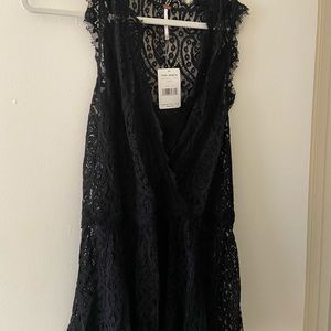 Free People Black Lace Dress
